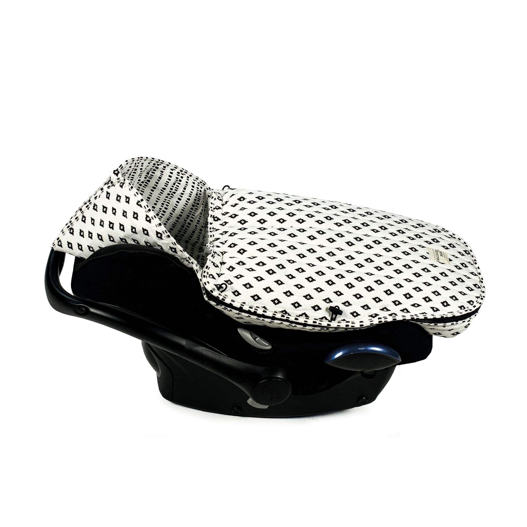 Mama Pato, tienda online de productos para bebés - Saco Universal Bohemia Walking Mum de color negro y blanco